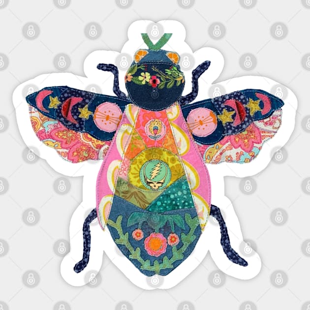 Moon and Stars Insect Karen Payton Art Sticker by karenpaytonart